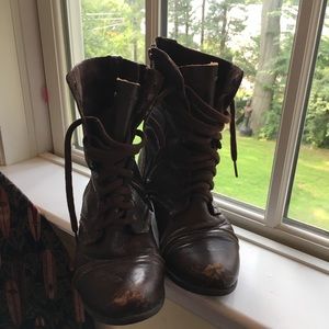 Steve Madden Leather Combat Booties